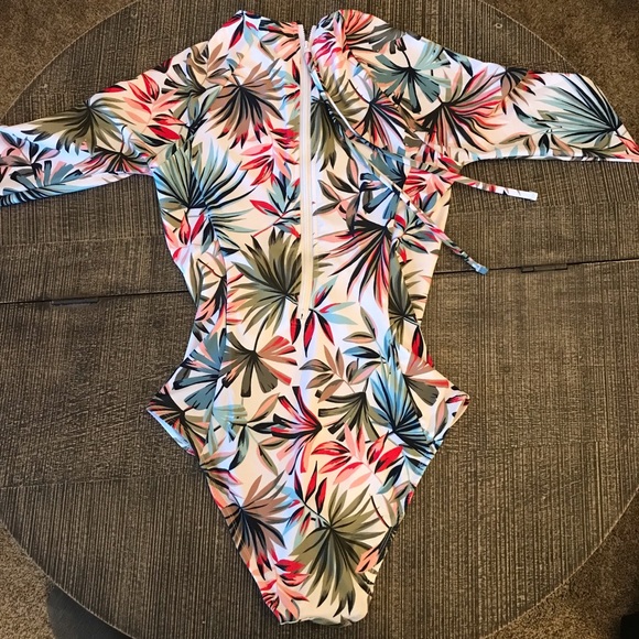Hurley Swim Hurley One Piece Long Sleeve Tropical Swimsuit Poshmark